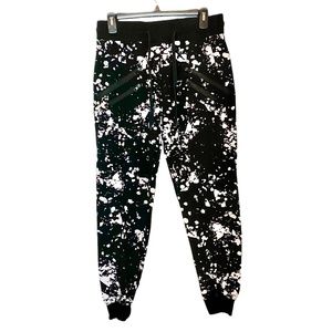 Carbon Splatter Paint Joggers Size Small Black White